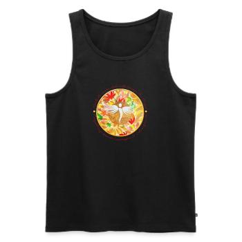 Engel der Herbstenergie - Sonja Ariel von Staden - Männer Premium Bio Tank Top - Schwarz - Vorne - Michal (187cm)