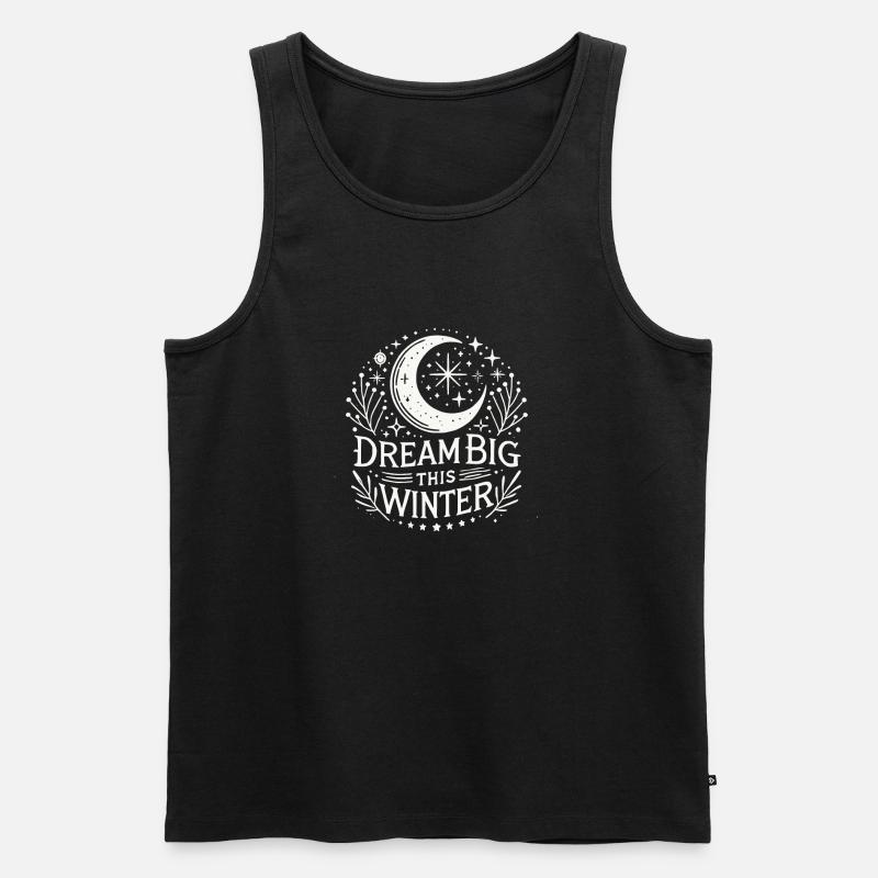 Dream Big This Winter - Männer Premium Bio Tank Top - Schwarz