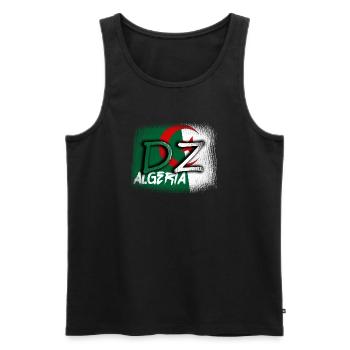 DZ Algérien Algérie Grand Les Algériens - Débardeur bio Premium Homme - noir - Devant - Michal (187cm)