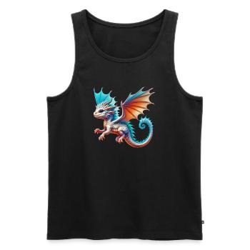 Dragon - Débardeur bio Premium Homme - noir - Devant - AI Model Male 178 light (178cm)