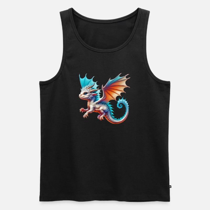 Drache - Männer Premium Bio Tank Top - Schwarz