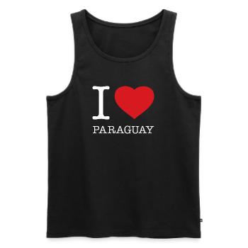 J’ADORE PARAGUAY - Débardeur bio Premium Homme - noir - Devant - AI Model Male 178 light (178cm)