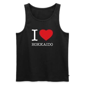 I LOVE HOKKAIDO - Men's Premium Organic Tank Top - black - Front - AI Model Male 178 light (178cm)