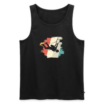 Adventures in the Sky - Men's Premium Organic Tank Top - black - Front - AI Model Male 178 light (178cm)