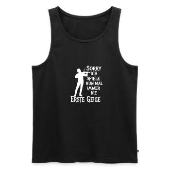 Erste Geige Violine Klassik Orchester Musiker - Männer Premium Bio Tank Top - Schwarz - Vorne - Michal (187cm)