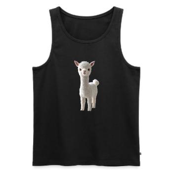 Alpaca Sweet Llama Farm Life Is Better With Alpacas - Men's Premium Organic Tank Top - black - Front - AI Model Male 178 light (178cm)