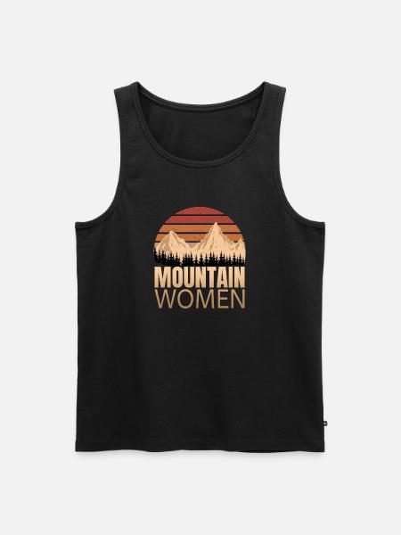 Mountain Women - Männer Premium Bio Tank Top - Schwarz