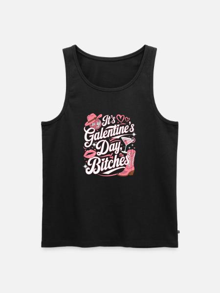 Galentine's Day Funny Party - Men's Premium Organic Tank Top - black