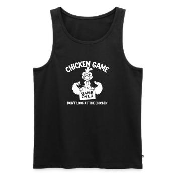 Chicken Game Game Over - Men's Premium Organic Tank Top - black - Front - Michal (187cm)