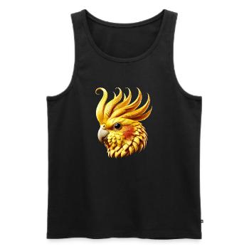 Nymphensittich (23) - Männer Premium Bio Tank Top - Schwarz - Vorne - AI Model Male 178 light (178cm)
