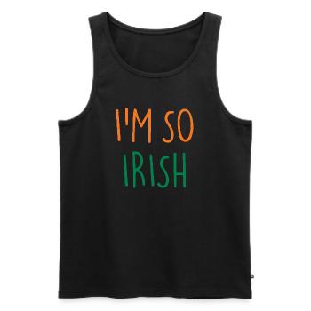 I'M SO IRISH Ireland Irland - Men's Premium Organic Tank Top - black - Front - AI Model Male 178 light (178cm)