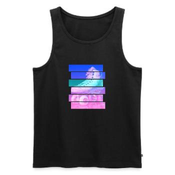 Rollschuh - Männer Premium Bio Tank Top - Schwarz - Vorne - AI Model Male 178 light (178cm)