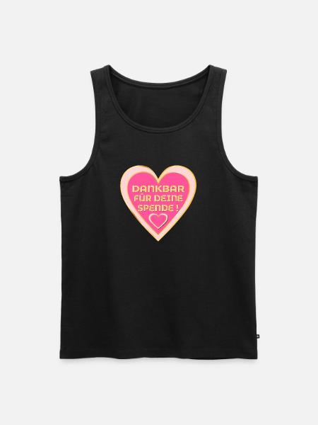 SPENDERIN DANKBARKEIT - SPENDE HERZ - Männer Premium Bio Tank Top - Schwarz