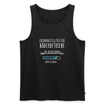 Fachangestellter für Bäderbetriebe Ausbildung - Männer Premium Bio Tank Top - Schwarz - Vorne - Michal (187cm)
