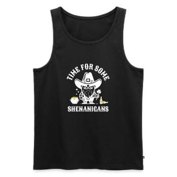 St. Patrick's Zeit für ein paar Spielereien Klee - Männer Premium Bio Tank Top - Schwarz - Vorne - AI Model Male 178 light (178cm)