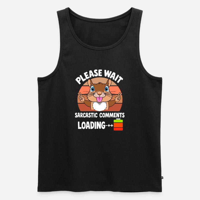 Lustige Eichhörnchen - Männer Premium Bio Tank Top - Schwarz