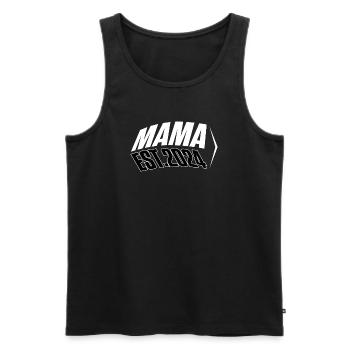 MAMA Shirt Est.2024 - Männer Premium Bio Tank Top - Schwarz - Vorne - Michal (187cm)