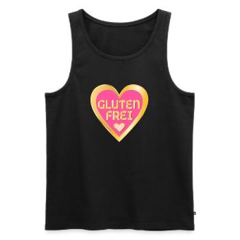GLUTENFREI ZÖLIAKIE DÜNNDARM - Männer Premium Bio Tank Top - Schwarz - Vorne - Michal (187cm)