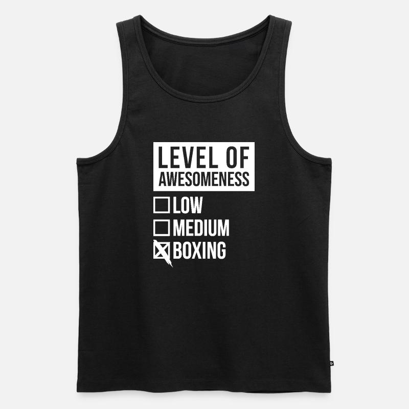 Boxen - Männer Premium Bio Tank Top - Schwarz