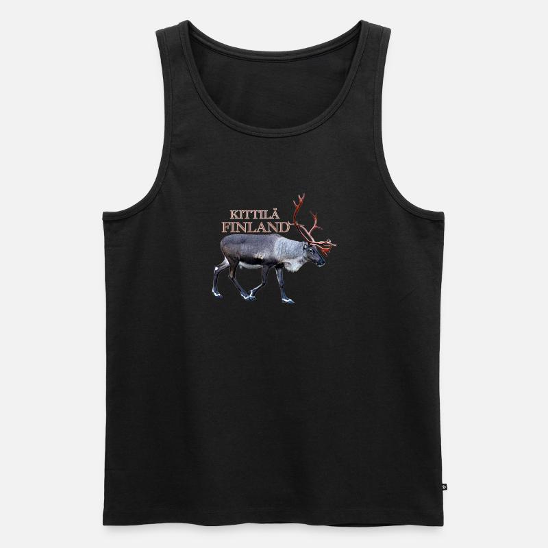 Kittilä - Männer Premium Bio Tank Top - Schwarz