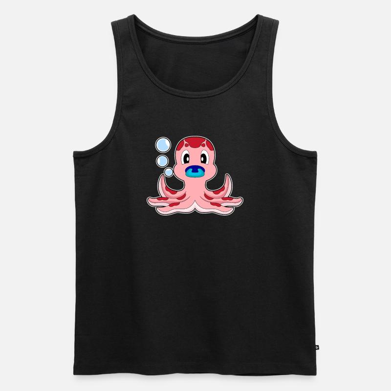 Krake Baby Schnuller - Männer Premium Bio Tank Top - Schwarz