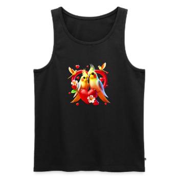 Nymph Heart (03) - Men's Premium Organic Tank Top - black - Front - AI Model Male 178 light (178cm)