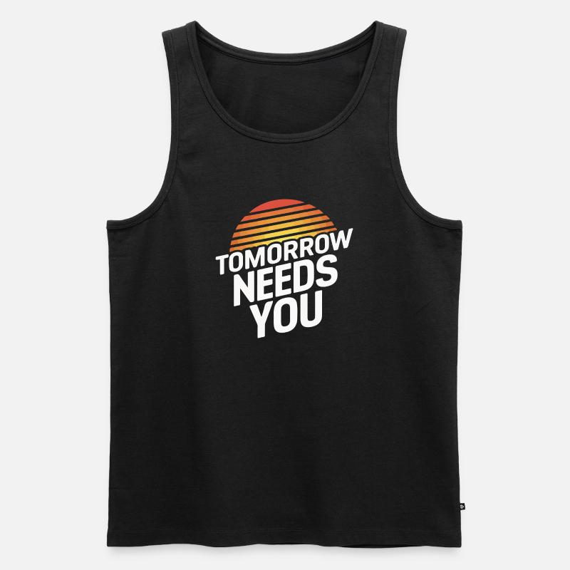 Die Zukunft braucht Sie - Männer Premium Bio Tank Top - Schwarz