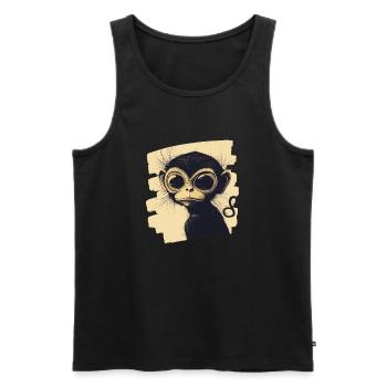 Monkey - Men's Premium Organic Tank Top - black - Front - AI Model Male 178 light (178cm)