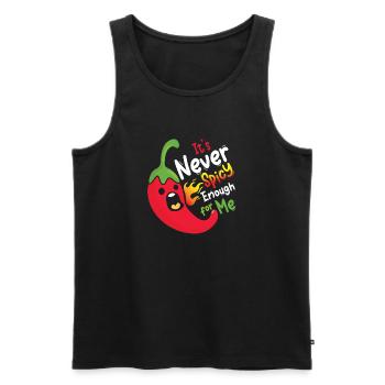 It s never spicy enough for me 08 - Männer Premium Bio Tank Top - Schwarz - Vorne - Michal (187cm)