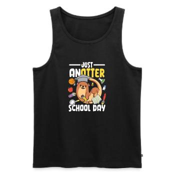 Just anotter school day - Männer Premium Bio Tank Top - Schwarz - Vorne - Michal (187cm)