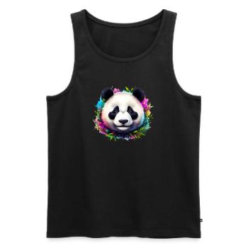 Panda - Débardeur bio Premium Homme - noir - Devant - Michal (187cm)