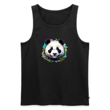 Panda - Débardeur bio Premium Homme - noir - Devant - Michal (187cm)