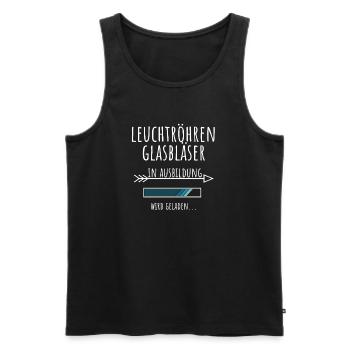 Leuchtröhrenglasbläser Ausbildung Beruf Geschenk - Männer Premium Bio Tank Top - Schwarz - Vorne - Michal (187cm)