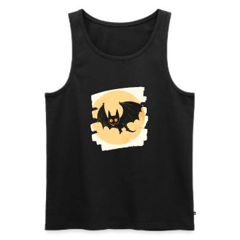 Fledermaus Retro - Männer Premium Bio Tank Top - Schwarz - Vorne - Michal (187cm)