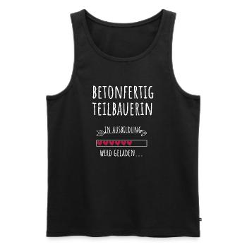 Betonfertigteilbauerin Ausbildung Beruf Geschenk - Männer Premium Bio Tank Top - Schwarz - Vorne - Michal (187cm)