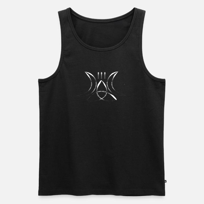 Mondsigil der Drei Monde - Männer Premium Bio Tank Top - Schwarz