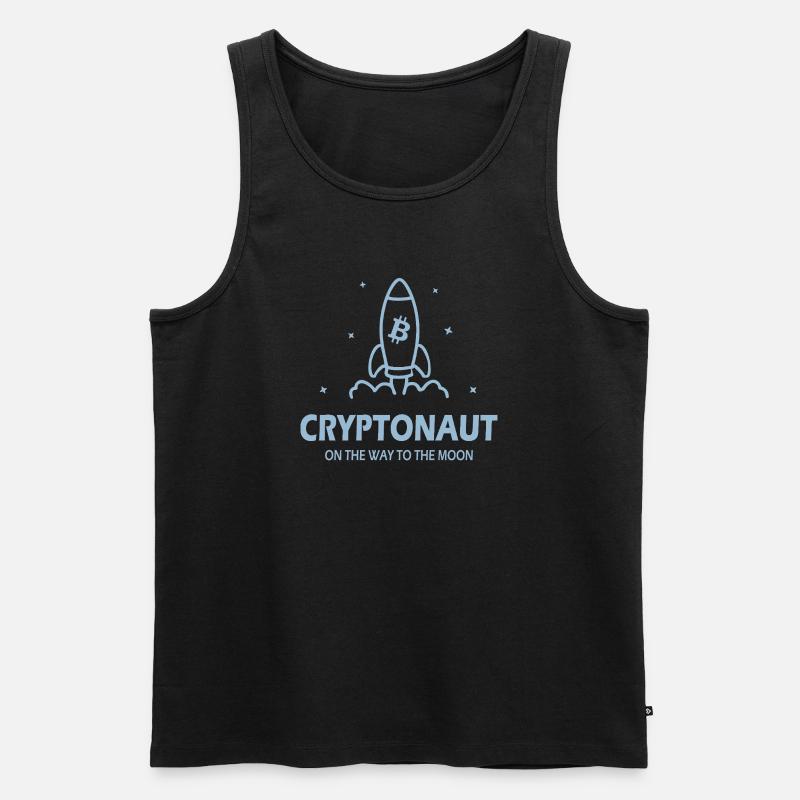 Cryptonaut Bitcoin - Männer Premium Bio Tank Top - Schwarz