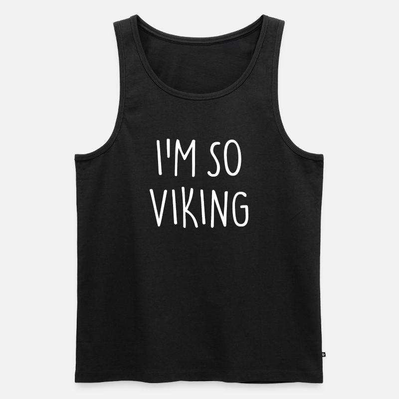 I'M SO VIKING Wikinger - Männer Premium Bio Tank Top - Schwarz