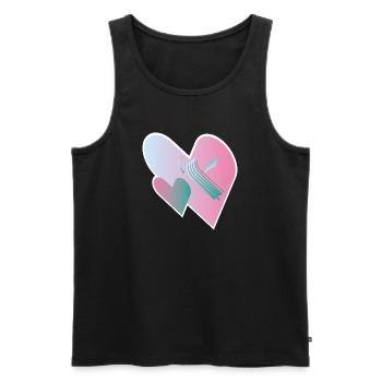 Love Assemble 00 - Men's Premium Organic Tank Top - black - Front - Michal (187cm)