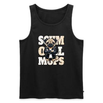 Pouty pug - Men's Premium Organic Tank Top - black - Front - AI Model Male 178 light (178cm)