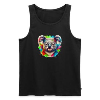 Koala - Débardeur bio Premium Homme - noir - Devant - Michal (187cm)