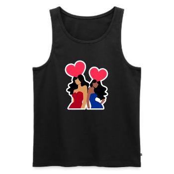 Galentine's Day 2026 girls - Men's Premium Organic Tank Top - black - Front - Michal (187cm)