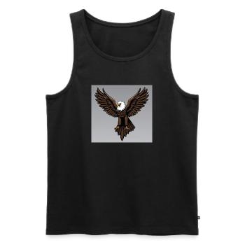 Adler - Männer Premium Bio Tank Top - Schwarz - Vorne - Michal (187cm)