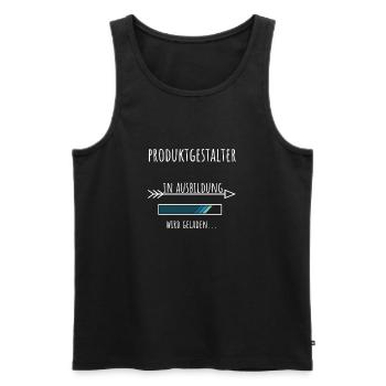 Produktgestalter Ausbildung Beruf Geschenk - Männer Premium Bio Tank Top - Schwarz - Vorne - Michal (187cm)
