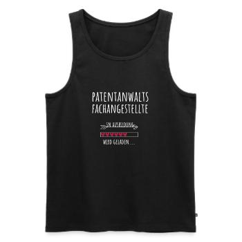 Patentanwaltsfachangestellte Ausbildung Beruf - Männer Premium Bio Tank Top - Schwarz - Vorne - Michal (187cm)