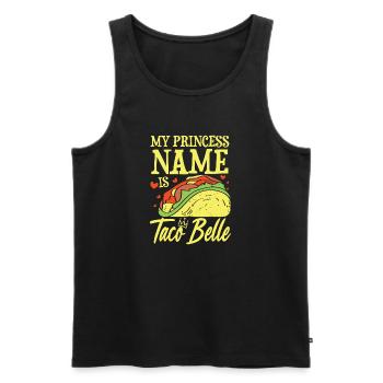 My princess name is taco belle - Männer Premium Bio Tank Top - Schwarz - Vorne - Michal (187cm)