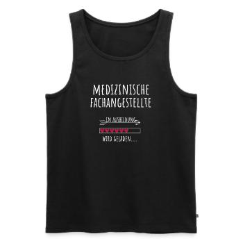 Medizinische Fachangestellte Ausbildung Beruf - Männer Premium Bio Tank Top - Schwarz - Vorne - Michal (187cm)