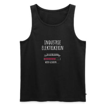 Industrieelektrikerin Ausbildung Beruf Geschenk - Männer Premium Bio Tank Top - Schwarz - Vorne - Michal (187cm)