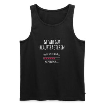 Gefahrgutbeauftragterin Ausbildung Beruf Geschenk - Männer Premium Bio Tank Top - Schwarz - Vorne - Michal (187cm)