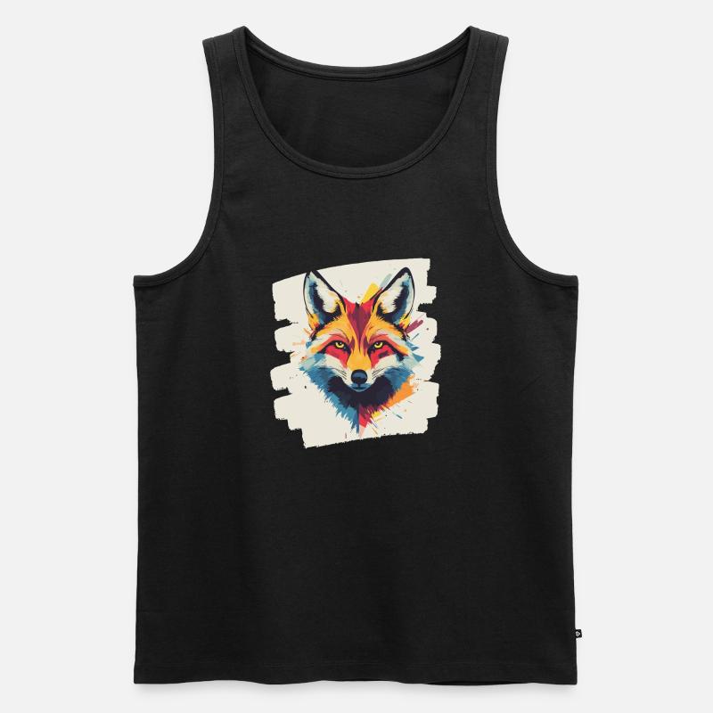 Fuchs - Männer Premium Bio Tank Top - Schwarz